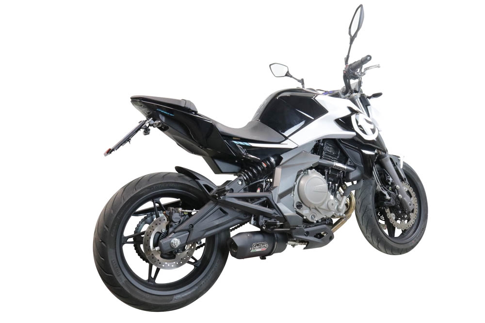 Pot echappement compatible avec Cf Moto 700 Mt 2023-2024, Furore Nero, Pot Echappement homologué pour les marchés non européens 