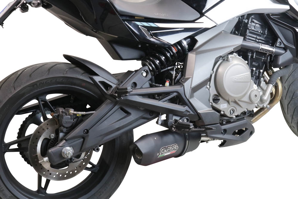 Pot echappement compatible avec Cf Moto 700 Mt 2023-2024, Furore Nero, Pot Echappement homologué pour les marchés non européens 
