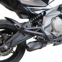 Pot echappement compatible avec Cf Moto 700 Mt 2023-2024, Furore Nero, Pot Echappement homologué pour les marchés non européens 