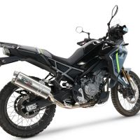 GPR pot echappement compatible avec  Cf Moto 450 MT 2024-2025, Dual Inox, Pot echappement racing,silencieux avec db killer et des tuyaux de liaison sans homologation 