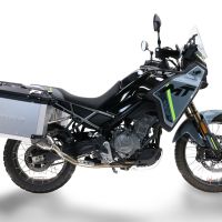GPR TECH compatible with  Cf Moto 650 Mt 2019/2020 e4 GPR TECH Pair of side cases aluminum made, silver color with specific pannier holder Capacity 38 LT. + 38 LT.