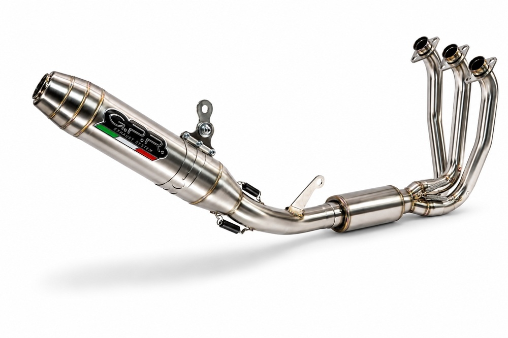 GPR pot echappement compatible avec Cf Moto 675NK 2024-2027, Deeptone Inox, Homologué et légal, système d'échappement complet avec catalyseur et db killer amovible 