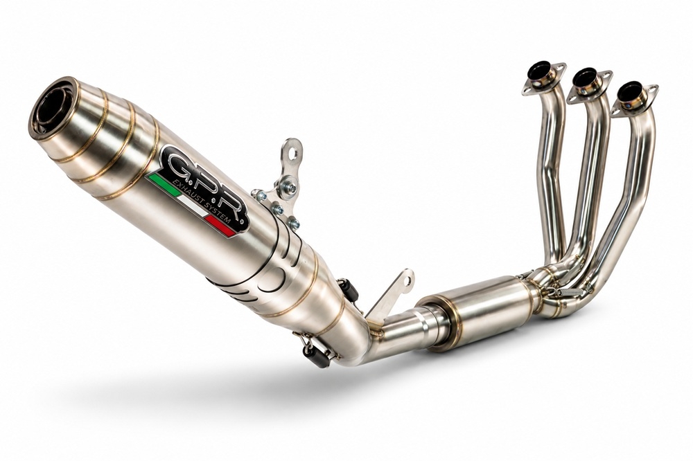 GPR pot echappement compatible avec Cf Moto 675NK 2024-2027, Deeptone Inox, Homologué et légal, système d'échappement complet avec catalyseur et db killer amovible 