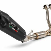 GPR pot echappement compatible avec Cf Moto 675NK 2024-2027, GP-Revo Black Titanium, Pot d'échappement complet racing, compris de collecteur et db killer amovible, sans homologation 