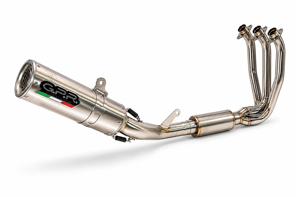 GPR pot echappement compatible avec Cf Moto 675SR-R 2024-2027, M3 Inox , Homologué et légal, système d'échappement complet avec catalyseur et db killer amovible 