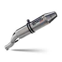 Pot echappement compatible avec Triton Baja 300 - Supermoto 2009-2018, Deeptone Atv, Homologué et légal, système d'échappement complet, avec db killer amovible 