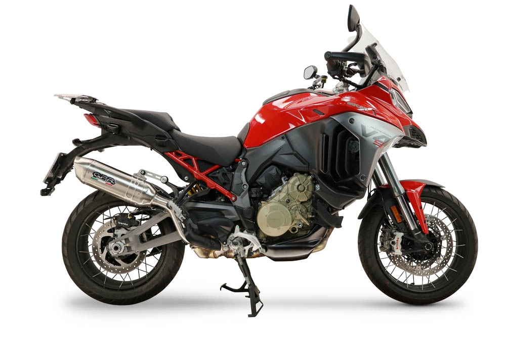 GPR exhaust compatible with Ducati Multistrada V4 - V4S 2025-2026, Furore-X Inox, Slip-on exhaust including removable db killer and link pipe, EPA-compliant 