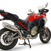 GPR exhaust compatible with Ducati Multistrada V4 - V4S 2025-2026, Furore-X Inox, Slip-on exhaust including removable db killer and link pipe, EPA-compliant 