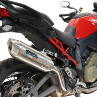 GPR exhaust compatible with Ducati Multistrada V4 - V4S 2025-2026, Furore-X Inox, Slip-on exhaust including removable db killer and link pipe, EPA-compliant 