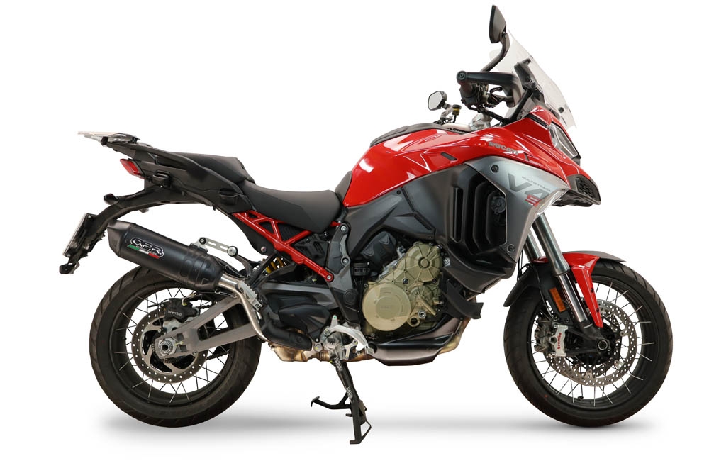 GPR exhaust compatible with Ducati Multistrada V4 - V4S 2025-2026, Furore-X Titanio Nero, Slip-on exhaust including removable db killer and link pipe, not EPA-compliant 