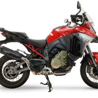 GPR exhaust compatible with Ducati Multistrada V4 - V4S 2025-2026, Furore-X Titanio Nero, Slip-on exhaust including removable db killer and link pipe, not EPA-compliant 