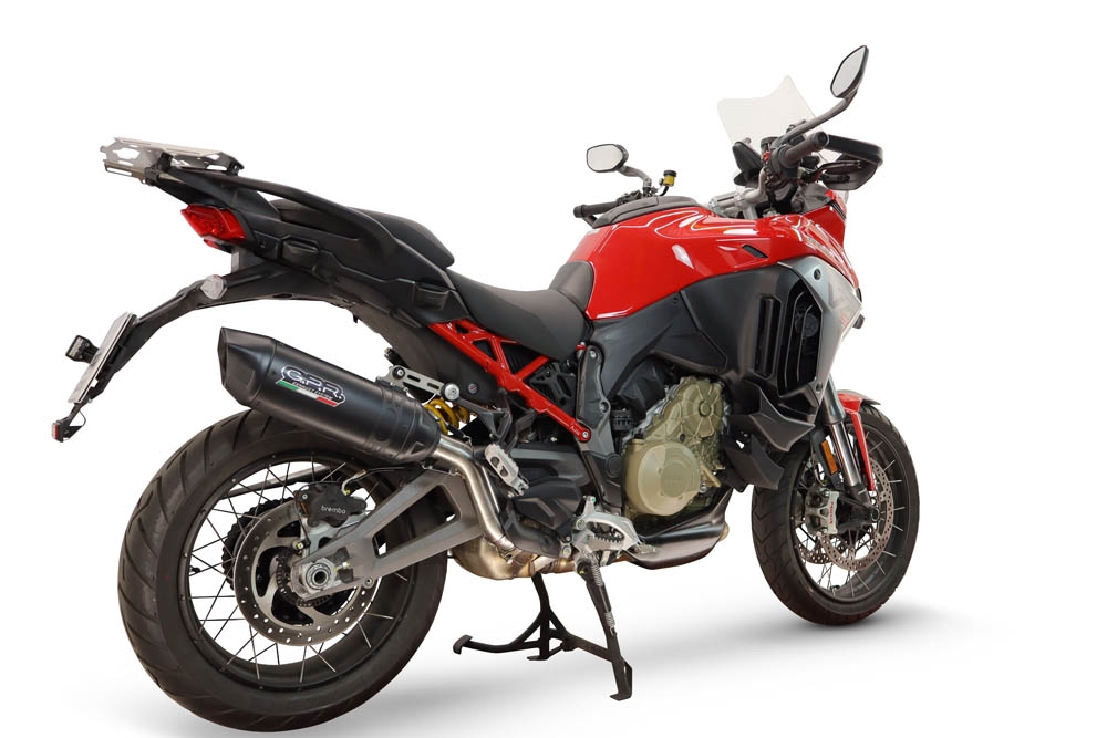 GPR exhaust compatible with Ducati Multistrada V4 - V4S 2025-2026, Furore-X Titanio Nero, Slip-on exhaust including removable db killer and link pipe, not EPA-compliant 