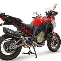 GPR exhaust compatible with Ducati Multistrada V4 - V4S 2025-2026, Furore-X Titanio Nero, Slip-on exhaust including removable db killer and link pipe, not EPA-compliant 