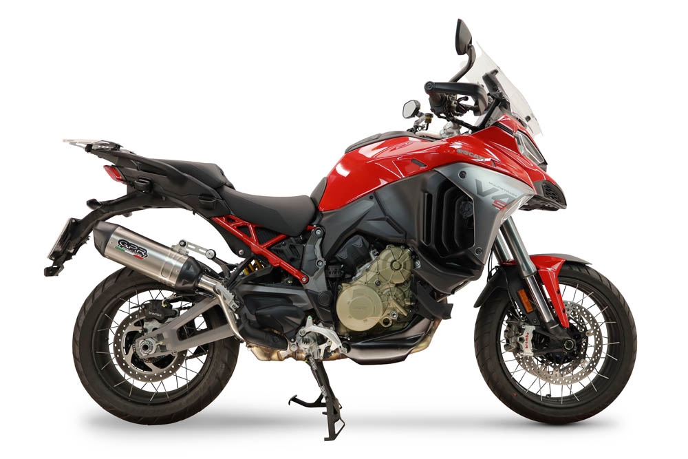 GPR exhaust compatible with Ducati Multistrada V4 - V4S 2025-2026, Furore-X Titanio, Slip-on exhaust including removable db killer and link pipe, not EPA-compliant 