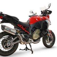 GPR exhaust compatible with Ducati Multistrada V4 - V4S 2025-2026, Furore-X Titanio, Slip-on exhaust including removable db killer and link pipe, not EPA-compliant 