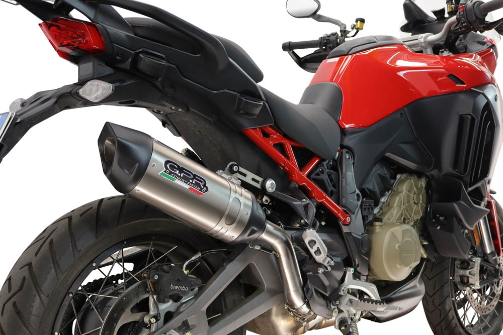 GPR exhaust compatible with Ducati Multistrada V4 - V4S 2025-2026, Furore-X Titanio, Slip-on exhaust including removable db killer and link pipe, not EPA-compliant 