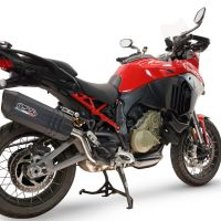 GPR exhaust compatible with Ducati Multistrada V4 - V4S 2025-2026, Hyper Sonic Black Titanium, Slip-on exhaust including removable db killer and link pipe, EPA-compliant 