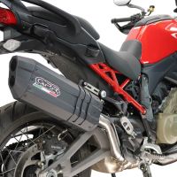GPR exhaust compatible with Ducati Multistrada V4 - V4S 2025-2026, Hyper Sonic Black Titanium, Slip-on exhaust including removable db killer and link pipe, EPA-compliant 