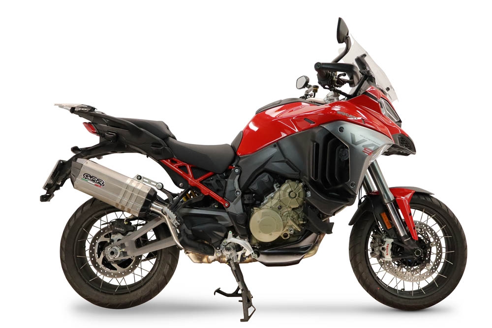 GPR exhaust compatible with Ducati Multistrada V4 - V4S 2025-2026, Hyper Sonic Titanium, Slip-on exhaust including removable db killer and link pipe, not EPA-compliant 