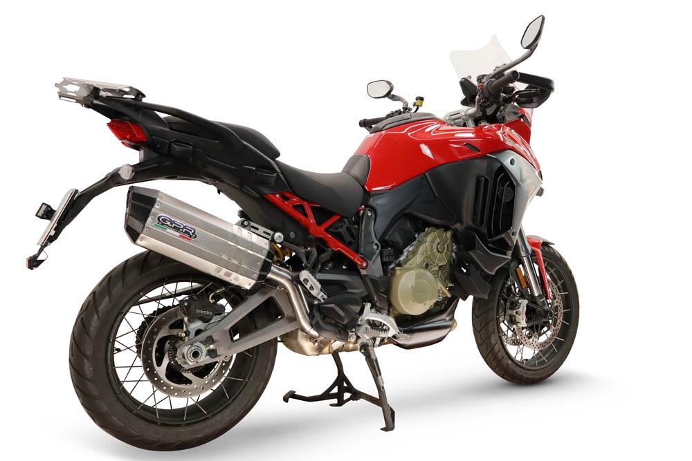GPR exhaust compatible with Ducati Multistrada V4 - V4S 2025-2026, Hyper Sonic Titanium, Slip-on exhaust including removable db killer and link pipe, not EPA-compliant 