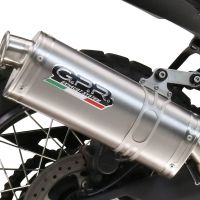 GPR exhaust compatible with  Bmw R1300GS 2024-2026, Dune Triovale Titanio, Slip-on exhaust including removable db killer and link pipe, EPA-compliant 