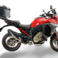Top case GPR TECH compatible with  Harley Davidson Pan America 1250 2020/2024 Top Case Alpitech en aluminium, couleur noire avec plaque spécifique incluse Capacité Litres 45