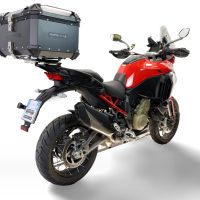 Top case GPR TECH compatible with  Harley Davidson Pan America 1250 2020/2024 Top Case Alpitech en aluminium, couleur noire avec plaque spécifique incluse Capacité Litres 45