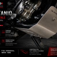 GPR TECH compatible with  F.B. Mondial Smx 125 Enduro 2018/2020 e4 Supermoto 2018/2020 e4 Sabot moteur en titane 