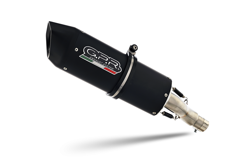 Pot echappement compatible avec Kawasaki Versys 650 2006-2014, Furore Nero, Échappement légal, homologué,silencieux avec db killer amovible et tuyau de liaison spécifique 
