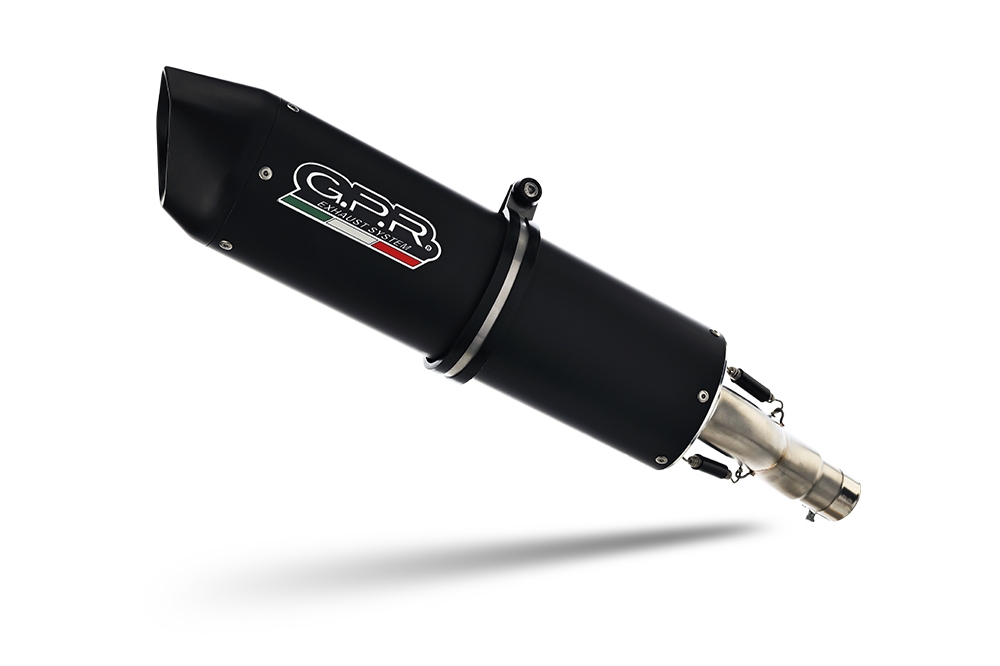 Exhaust compatible with Can Am DS450 2008-2015, Furore Nero, Slip-on exhaust including removable db killer and link pipe, EPA-compliance NOT required 