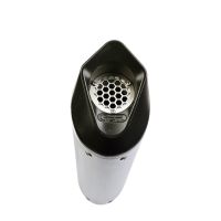 Exhaust compatible with Aprilia Rx 125 2021-2024, Furore Evo4 Nero, Slip-on exhaust including link pipe and removable db killer 
