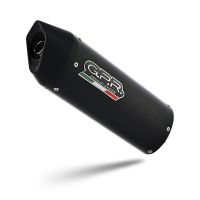Pot echappement compatible avec Honda Cb 400 1990-2007, Furore Nero, Silencieux d'échappement, homologué, montage avec bride spécifique (bolt-on), avec db killer amovible 