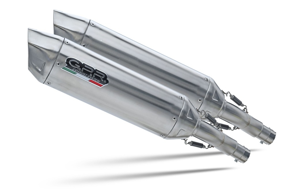 GPR pot echappement compatible avec  Suzuki Gsx 1400  2001-2007, Furore-X Inox, Paire de pot d'échappement homologuées, livrées avec db killer amovible et raccords spécifiques 