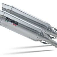 GPR pot echappement compatible avec  Suzuki Gsx 1400  2001-2007, Furore-X Inox, Paire de pot d'échappement homologuées, livrées avec db killer amovible et raccords spécifiques 