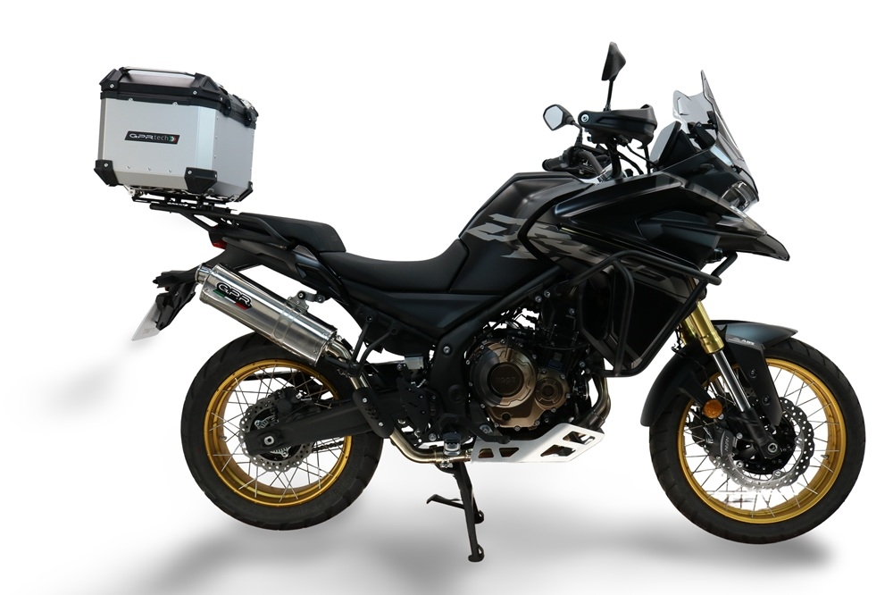 Top case GPR TECH compatible with  Voge 625DSX 2024/2026 e5 Top Case Alpitech en aluminium, couleur argent avec plaque spécifique incluse Capacité Litres 35