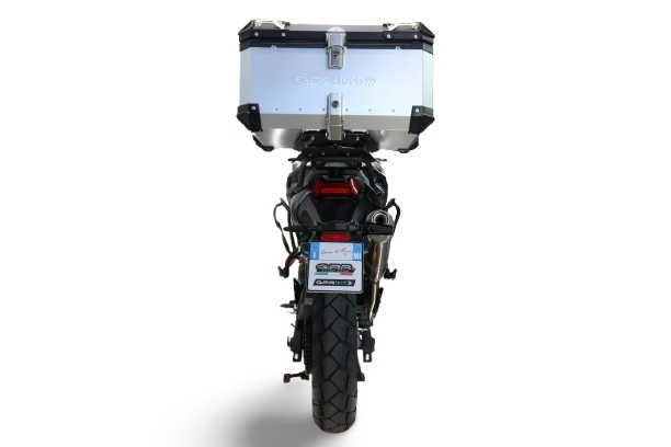 Top case GPR TECH compatible with  Voge 625DSX 2024/2026 e5 Top Case Alpitech en aluminium, couleur argent avec plaque spécifique incluse Capacité Litres 45