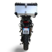 Top case GPR TECH compatible with  Voge 625DSX 2024/2026 e5 Top Case Alpitech en aluminium, couleur argent avec plaque spécifique incluse Capacité Litres 45