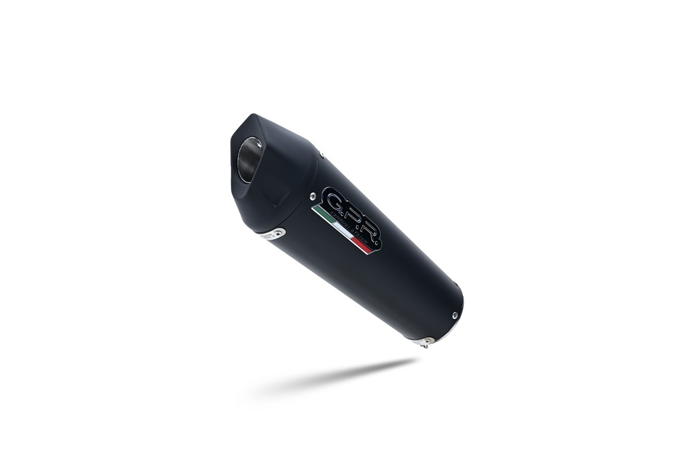 GPR pot echappement compatible avec  Aprilia RS 457 2024-2025, New Grand Prix Evo Black Titanium, Pot Echappement homologué pour les marchés non européens 