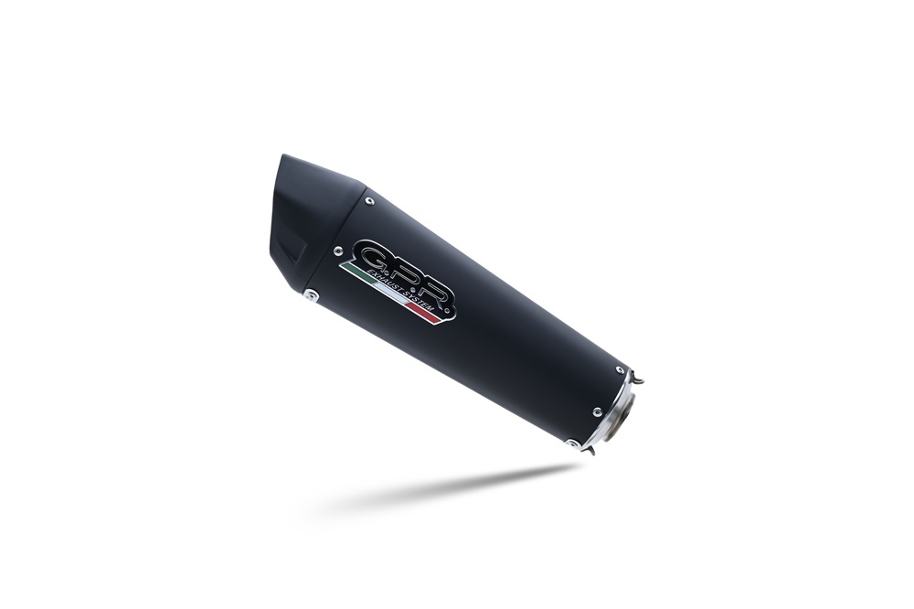 GPR pot echappement compatible avec  Aprilia RS 457 2024-2025, New Grand Prix Evo Black Titanium, Pot Echappement homologué pour les marchés non européens 
