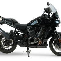 GPR exhaust compatible with Harley Davidson Pan America 1250 2020-2024, Furore-X Titanio Nero, Slip-on exhaust including removable db killer and link pipe, not EPA-compliant 