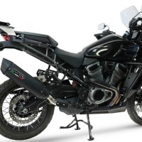 GPR exhaust compatible with Harley Davidson Pan America 1250 2020-2024, Furore-X Titanio Nero, Slip-on exhaust including removable db killer and link pipe, not EPA-compliant 