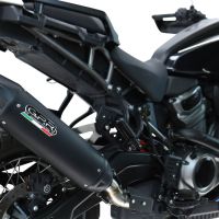 GPR exhaust compatible with Harley Davidson Pan America 1250 2020-2024, Furore-X Titanio Nero, Slip-on exhaust including removable db killer and link pipe, not EPA-compliant 