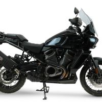 GPR exhaust compatible with Harley Davidson Pan America 1250 2020-2024, Hyper Sonic Black Titanium, Slip-on exhaust including removable db killer and link pipe, EPA-compliant 