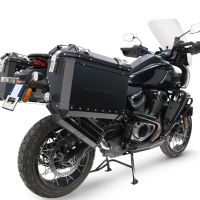 GPR exhaust compatible with Harley Davidson Pan America 1250 2020-2024, Hyper Sonic Black Titanium, Slip-on exhaust including removable db killer and link pipe, EPA-compliant 