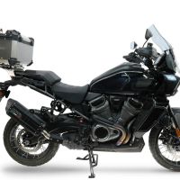 GPR exhaust compatible with Harley Davidson Pan America 1250 2020-2024, Hyper Sonic Black Titanium, Slip-on exhaust including removable db killer and link pipe, EPA-compliant 