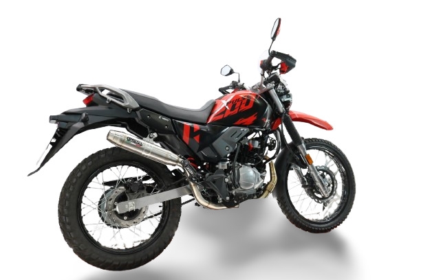 GPR exhaust compatible with Hero Xpulse 200 4V 2021-2024, Deeptone Inox, Full system exhaust, including removable db killer 