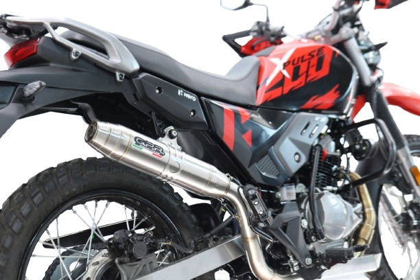 GPR exhaust compatible with Hero Xpulse 200 4V 2021-2024, Deeptone Inox, Full system exhaust, including removable db killer 
