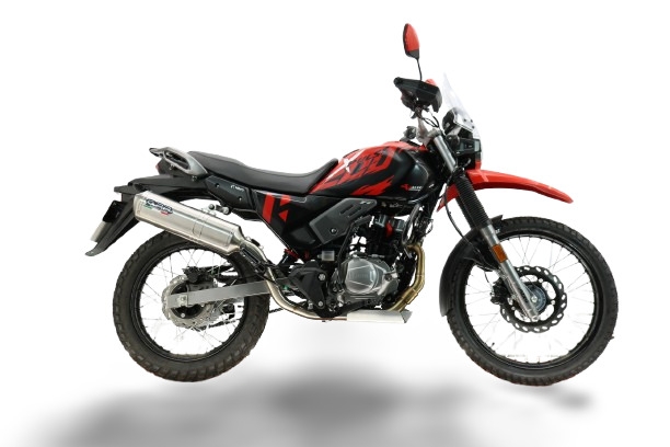 GPR exhaust compatible with Hero Xpulse 200 4V 2021-2024, Satinox , Full system exhaust, including removable db killer 