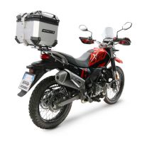 Top case GPR TECH compatible with  Hero Xpulse 200 4V 2025/2026 E5 plus Top Case Alpitech en aluminium, couleur argent avec plaque spécifique incluse Capacité Litres 26