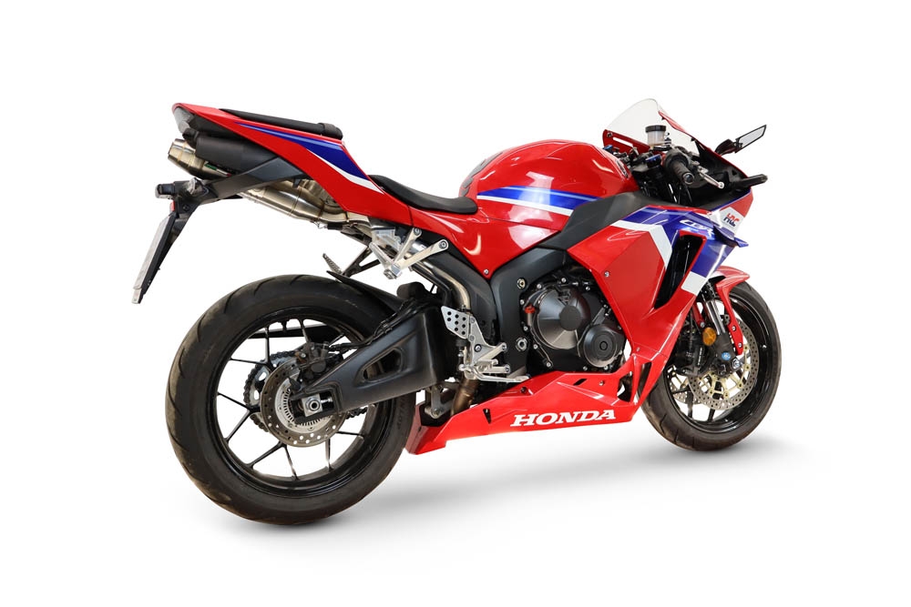 GPR pot echappement compatible avec Honda Cbr 600 Rr 2024-2026, Deeptone Inox, Pot d'échappement complet racing, compris de collecteur et db killer amovible, sans homologation 